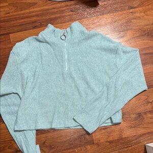 Light Blue Quarter-Zip Sweater
